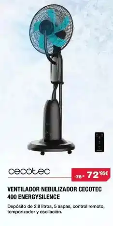 Chafiras Cecotec - ventilador nebulizador oferta