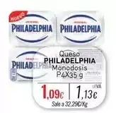 Cuevas Cash Philadelphia - queso monodosis oferta