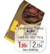 Cuevas Cash Albo - calamares trozos en tinta lata ol oferta
