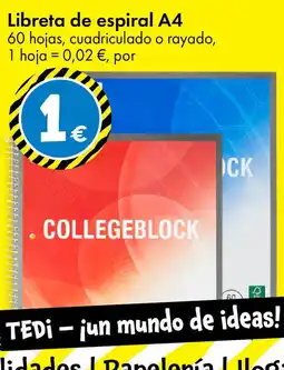 TEDi Libreta de espiral A4 oferta