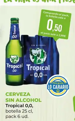 SPAR Gran Canaria TROPICAL 0,0 Cerveza sin alcohol oferta
