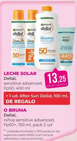 SPAR Gran Canaria DELIAL Leche solar o bruma oferta