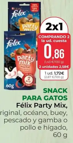 SPAR Gran Canaria FELIX Snack para gatos party mix, oferta
