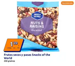 Action Frutos secos y pasas Snacks of the World oferta