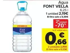 Carrefour Font vella - agua oferta