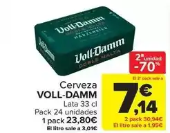 Carrefour Voll-damm - cerveza oferta