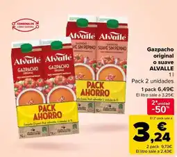 Carrefour Alvalle - gazpacho original o suave oferta