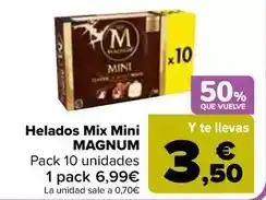 Carrefour Magnum - helados mix mini oferta