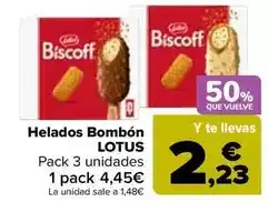Carrefour Lotus - helados bombon oferta