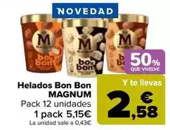 Carrefour Magnum - helados bon bon oferta