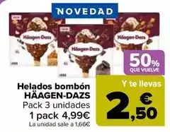Carrefour Häagen-dazs - helados bombon oferta
