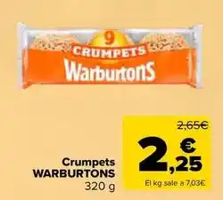 Carrefour Warburtons - crumpets oferta