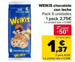 Carrefour Weikis - chocolate con leche oferta