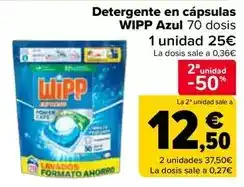 Carrefour Wipp - detergente en cápsulas azul oferta