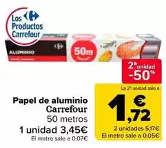 Carrefour Carrefour - papel de aluminio oferta
