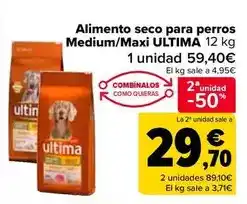 Carrefour Ultima - alimento seco para perros medium/maxi oferta