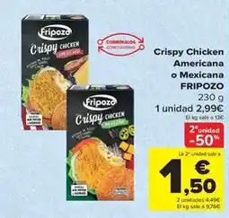 Carrefour Fripozo - crispy chicken americana o mexicana oferta