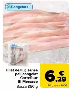 Carrefour Carrefour el mercado - filete de merluza sin piel congelado oferta
