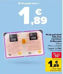 Carrefour Carrefour el mercado - pechuga de pavo lonchas finas oferta