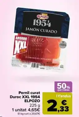 Carrefour Elpozo - jamón curado duroc xxl 1954 oferta