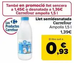 Carrefour Carrefour - leche semidesnatada oferta