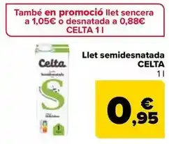 Carrefour Celta - leche semidesnatada oferta