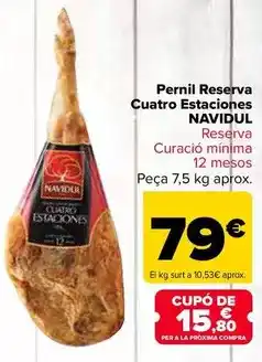 Carrefour Navidul - jamón reserva cuatro estaciones oferta