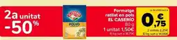 Carrefour El caserío - queso rallado en polvo oferta
