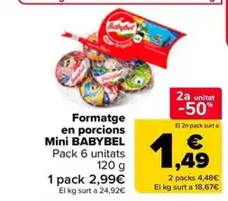 Carrefour Babybel - queso en porciones mini oferta