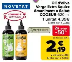 Carrefour Coosur - aceite de oliva virgen extra squizz alino o salteo oferta