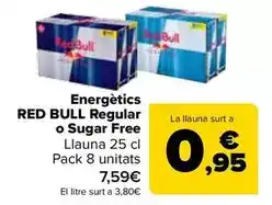 Carrefour Red bull - energéticos regular o sugar free oferta
