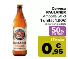 Carrefour Paulaner - cerveza oferta