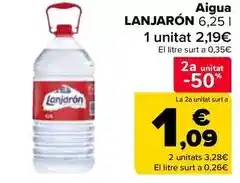 Carrefour Lanjarón - agua oferta