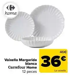 Carrefour Carrefour home - vajilla margarita blanca oferta