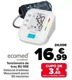 Carrefour Ecomed - tensiómetro de brazo bu 95e oferta