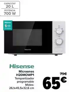 Carrefour Hisense - microondas h20mowp1 oferta