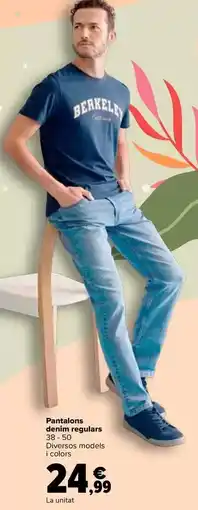 Carrefour Tex - pantalón denim regular oferta