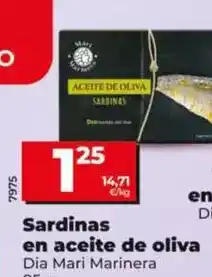Dia Dia mari marinera - sardinas en aceite de oliva 85 g oferta
