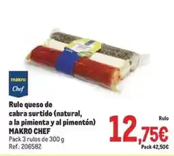 Makro Makro - chef rulo queso de cabra surtido oferta