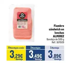 Makro Almirez - fiambre sandwich en lonchas oferta