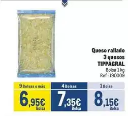 Makro Queso rallado 3 quesos oferta