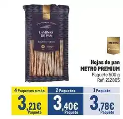 Makro Premium - hojas de pan oferta