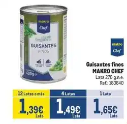 Makro Chef select - guisantes finos oferta