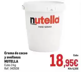 Makro Nutella - crema de cacao y avellanas oferta