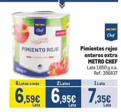 Makro Chef select - pimientos rojos enteros extra oferta