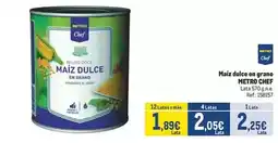 Makro Chef select - maiz dulce en grano oferta