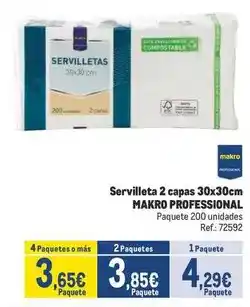 Makro Makro - servilleta 2 capas 30x30cm oferta