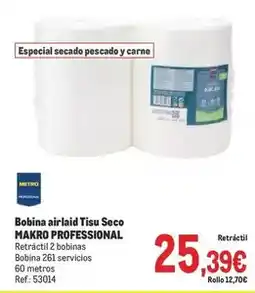 Makro Makro - bobina airlaid tisu seco oferta
