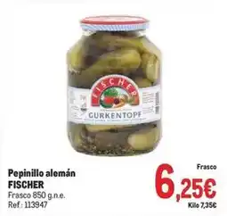 Makro Fischer - pepinillo alemán oferta