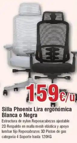 Hiper FROIZ Silla Phoenix Lira ergonómica Blanca o Negra oferta